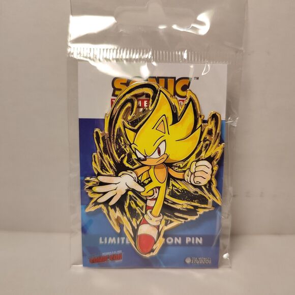 Sonic The Hedgehog Super Sonic & Shadow Limited Edition Enamel Pins Set Of 2 - Picture 3 of 4